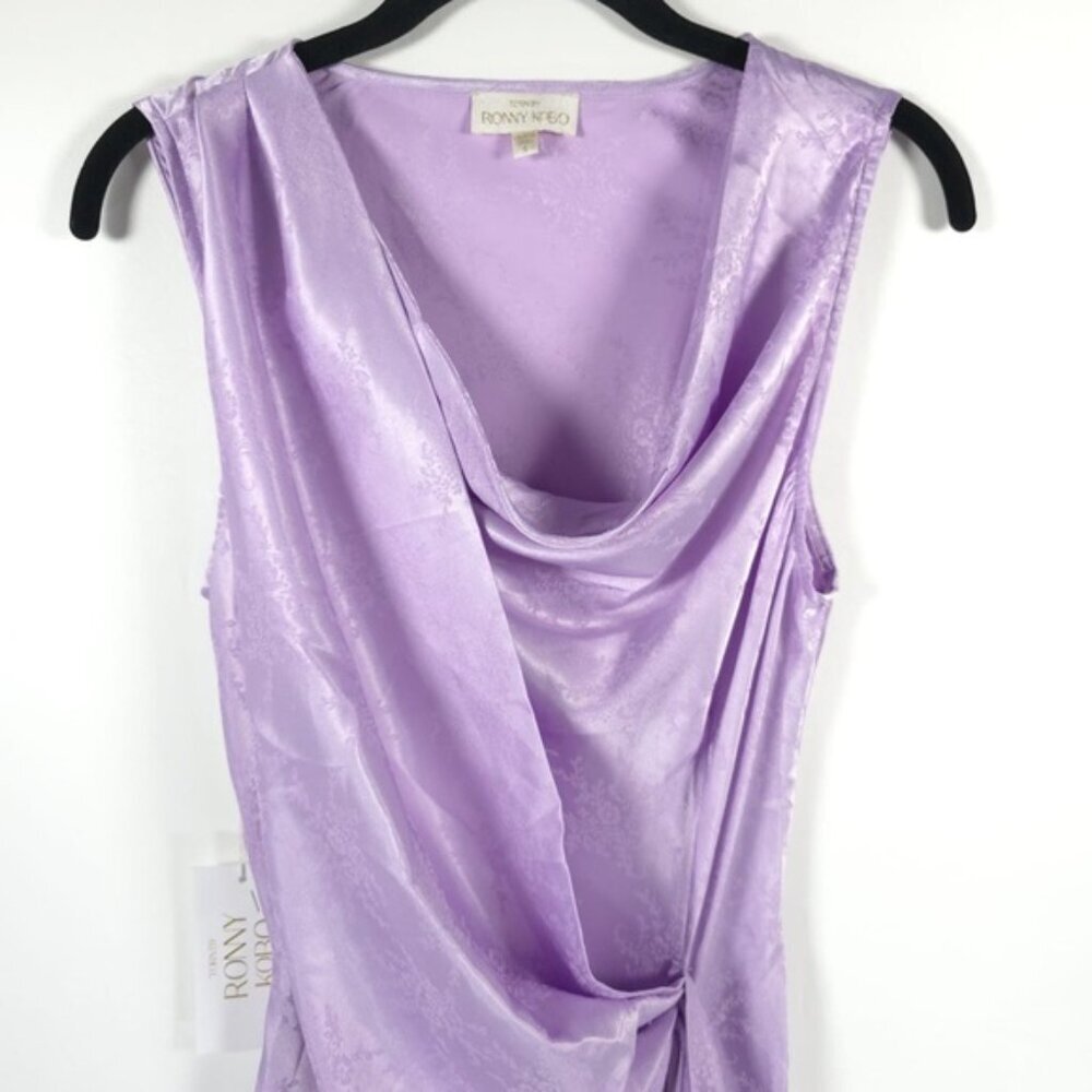 NWT TORN by RONNY KOBO Satin FREYA DRESS ORCHID BLOOM 10-8331SBJ Sz S - Picture 6 of 15